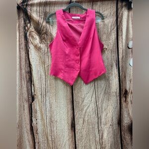 Chic Pink Button-Down Vest